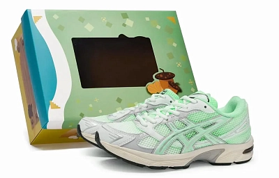 Asics Gel-1130 Cushioning Wear-Resistant Low-Top Running Shoes Unisex Green Gray
