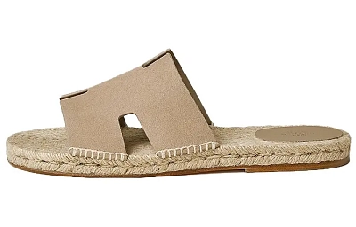 HERMES Antigua Stylish Sandal Men's Beige
