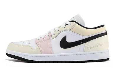 Jordan Air Jordan 1 Soft Love Cushioning Low top Vintage Basketball Shoes Unisex Yellow Pink