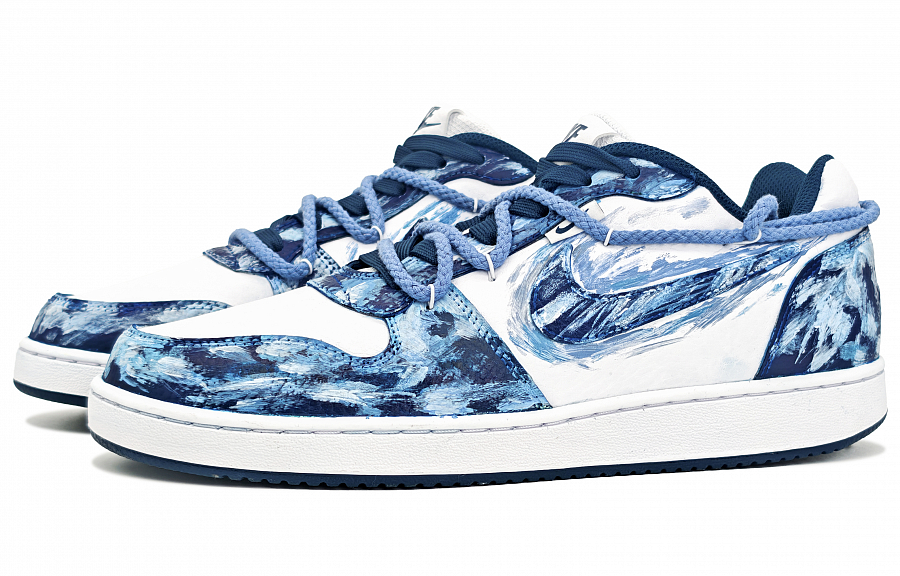 Nike EBERNON Abrasion Resistant Low top Skateboard Shoes Men's Blue купить в интернет-магазине Yoocart с быстрой доставкой по России.