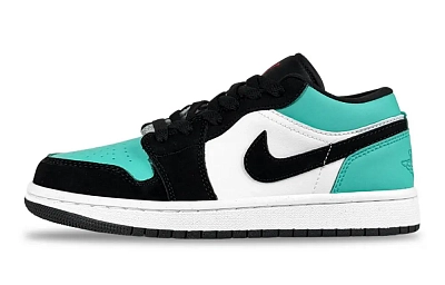 Jordan Air Jordan 1 Trendy Abrasion Resistant Low top Vintage Basketball Shoes Unisex Black Green
