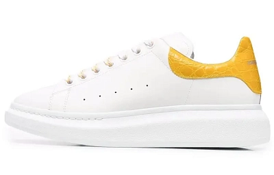 Alexander McQueen Oversized Sneaker 'White Yellow Crocodile'