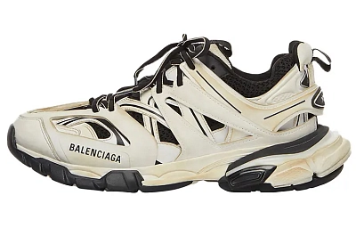Balenciaga Track Worn Out In White Black