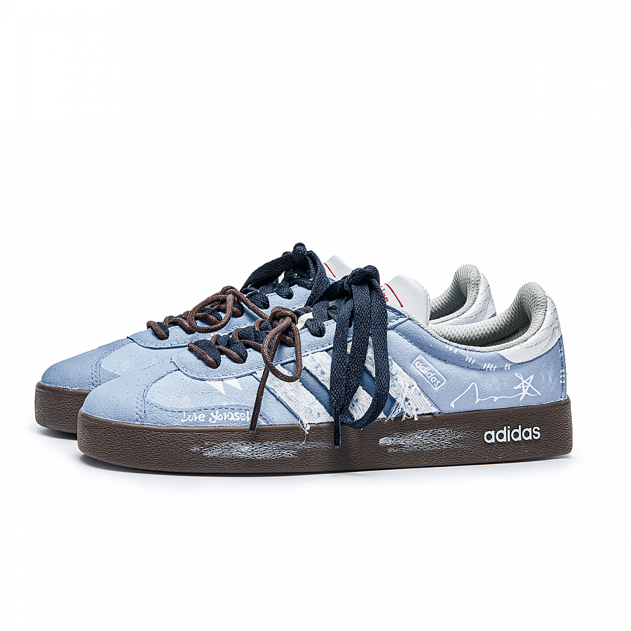 Adidas Neo VL Court Lifestyle Skateboard Shoes Unisex Low top Blue/Brown купить в интернет-магазине Yoocart с быстрой доставкой по России.