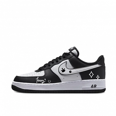 Nike Air Force 1 Cushioning, Wear Resistant Low top Skateboard Shoes Unisex Black White