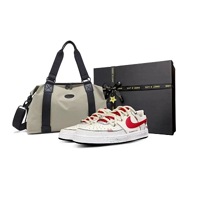 Nike Court Vision 1 Tower Rabbit Cushioning, Wear Resistant Low Top Skateboard Shoes Men's Red White