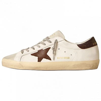 Golden Goose Super Star Low Top Skateboard Shoes Men's Ecru