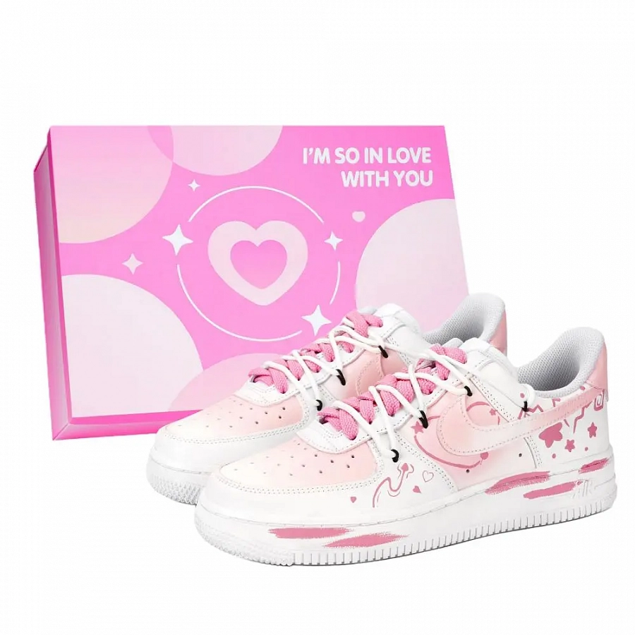 Nike Air Force 1 Air Force 1, Star Arrow Love Language Abrasion Resistant Low Top Skateboard Shoes Unisex Pink купить в интернет-магазине Yoocart с быстрой доставкой по России.