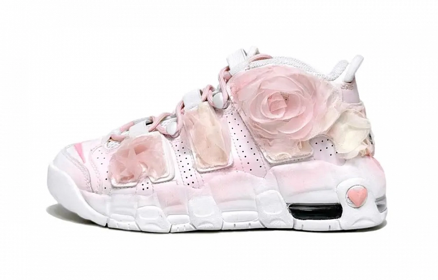 Nike Air More Uptempo Pure White Bridal, Lolita Shock Absorbers Mid Top Basketball Shoes Women's White Pink купить в интернет-магазине Yoocart с быстрой доставкой по России.
