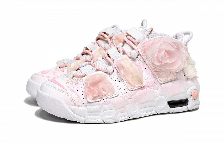 Nike Air More Uptempo Pure White Bridal, Lolita Shock Absorbers Mid Top Basketball Shoes Women's White Pink купить в интернет-магазине Yoocart с быстрой доставкой по России.