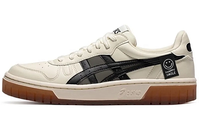 Asics Court MZ Anti-Slip Wear-Resistant Low-Top Skateboard Shoes Unisex Beige Black Gray