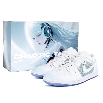 Jordan Air Jordan 1 Low top Vintage Basketball Shoes Unisex Light Blue