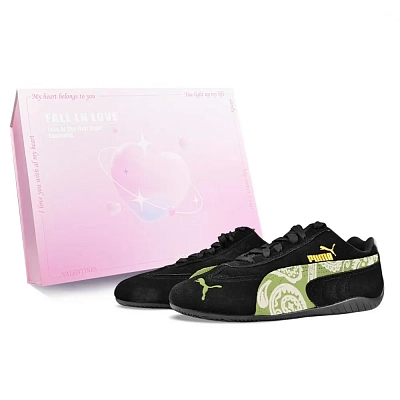 PUMA Speedcat Collection Abrasion Resistant Low top Casual Shoes Unisex Black Green