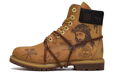 Timberland PREMIUM Anti-Slip Wear-Resistant Short Outdoor Boots Men's Brown Yellow