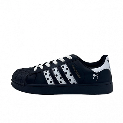 Adidas Originals SUPERSTAR Black Sugar Pearl Breathable Low Top Skateboard Shoes Unisex Black White