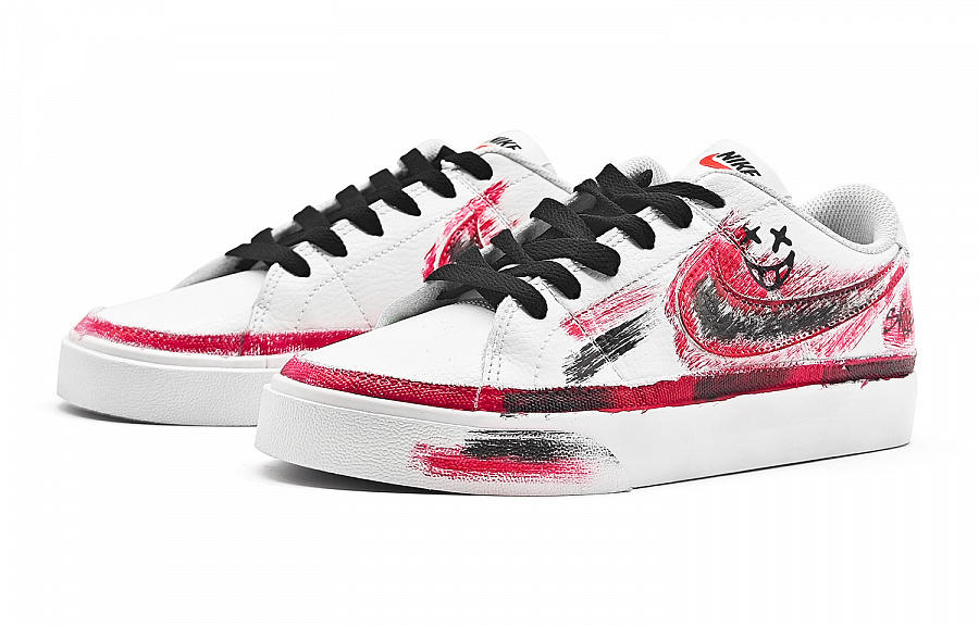 Nike Court Legacy Explosive Graffiti Waterproof Abrasion Resistant Lightweight Low Top Skateboard Shoes Unisex White купить в интернет-магазине Yoocart с быстрой доставкой по России.