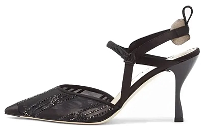 FENDI Colibri Slim Heel High Heels 8.5cm Women's Black