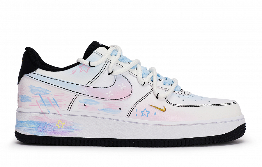 Nike Air Force 1 Skateboard Shoes Women's Low top Black/White/Pink/Blue купить в интернет-магазине Yoocart с быстрой доставкой по России.