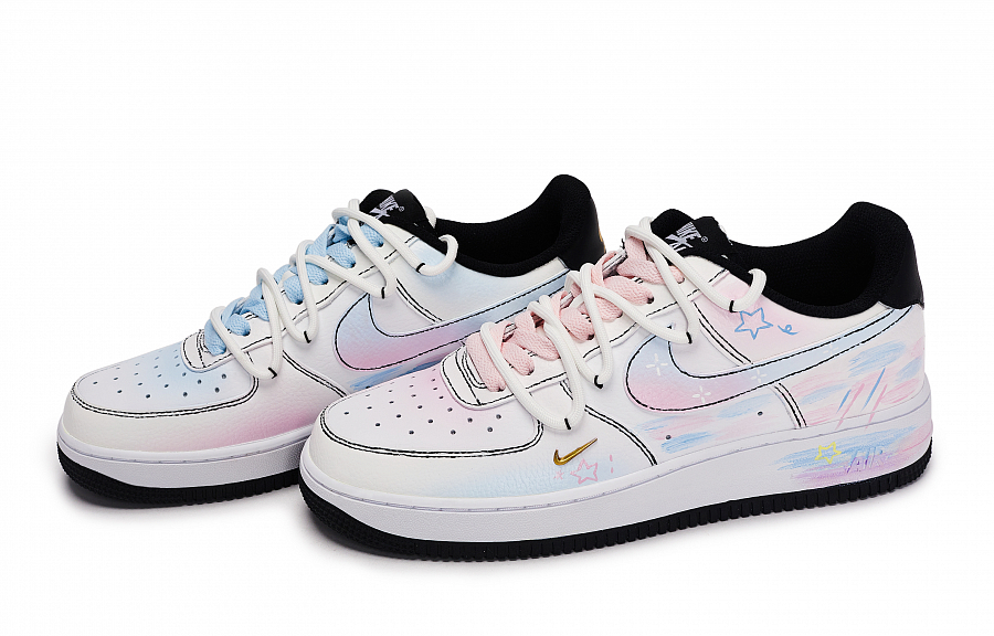 Nike Air Force 1 Skateboard Shoes Women's Low top Black/White/Pink/Blue купить в интернет-магазине Yoocart с быстрой доставкой по России.