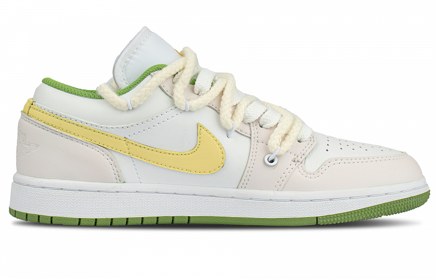 Jordan Air Jordan 1 Evening Lime Box Included Low top Skateboard Shoes Unisex White Pink Yellow купить в интернет-магазине Yoocart с быстрой доставкой по России.