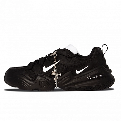 Nike Tech Hera Cushioning Abrasion Resistant Breathable Low top Casual Shoes Unisex Black White
