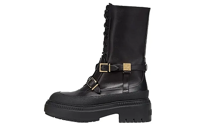 FENDI Delfina Lace Up Biker Boots Women's