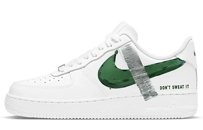 Nike Air Force 1 Abrasion Resistant Low top Skateboard Shoes Unisex White Green