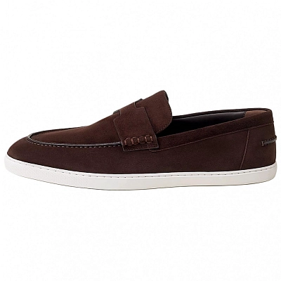 HERMES Loafers Men Burgundy