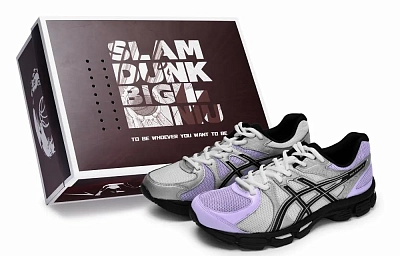 Asics Gel Exalt 2 Cushioning, Wear Resistant Low Top Running Shoes Men's Black Silver Purple