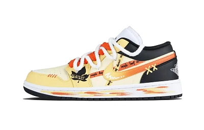 Jordan Air Jordan 1 Maple Dance In Autumn Wheat Low top Vintage Basketball Shoes Unisex Yellow