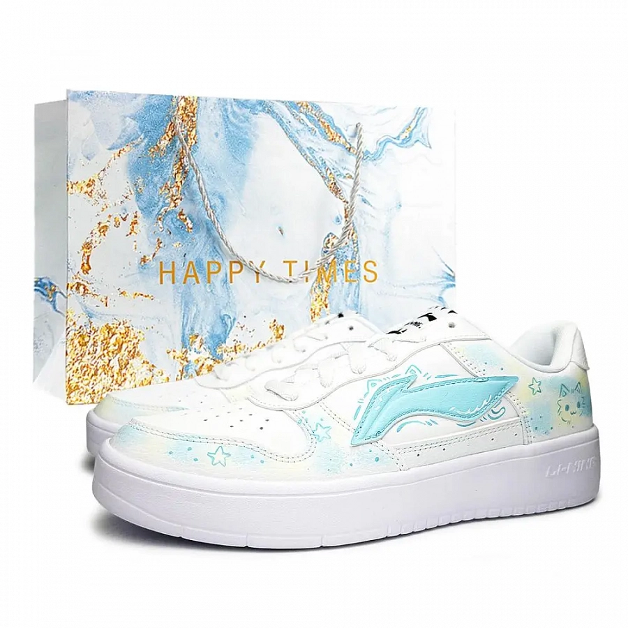 LiNing Pontoon Boats Coverage Slip Resistant Lightweight Low top Skateboard Shoes Unisex Sky Blue купить в интернет-магазине Yoocart с быстрой доставкой по России.