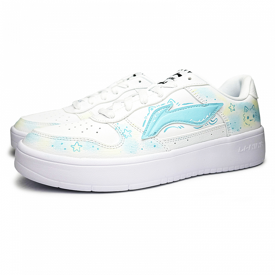 LiNing Pontoon Boats Coverage Slip Resistant Lightweight Low top Skateboard Shoes Unisex Sky Blue купить в интернет-магазине Yoocart с быстрой доставкой по России.