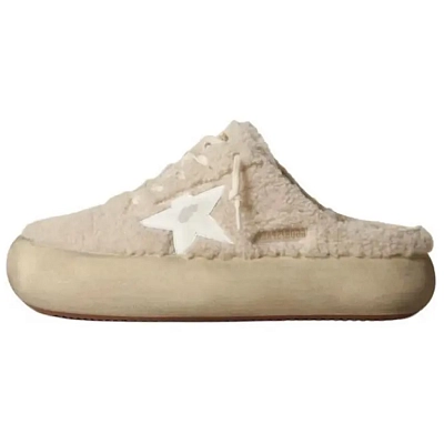 Golden Goose Space Star Closed Toe Slippers Unisex White