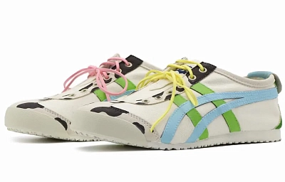 Onitsuka Tiger MEXICO 66 Vanilla Water-Resistant Moisture-Wicking Low-Top Casual Shoes Unisex Black Yellow Green