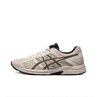 Asics Gel Contend 4 Anti Slip Wear Resistant Low Top Running Shoes Men's Ecru
