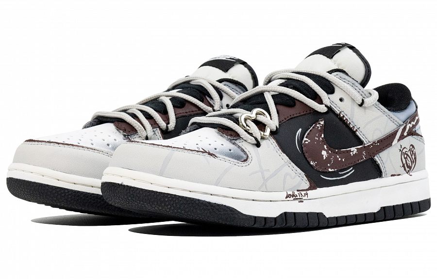 Nike Dunk Eternal Night Love Letter Abrasion Resistant Low top Skateboard Shoes Unisex Black White купить в интернет-магазине Yoocart с быстрой доставкой по России.