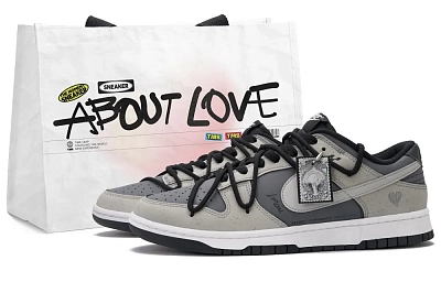 Nike Dunk Desert 2.0 Low Top Skateboard Shoes Unisex Black Gray