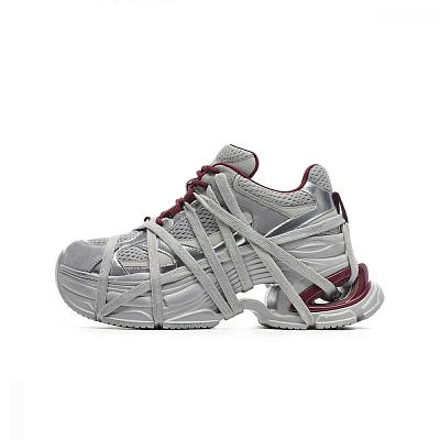 EBLAN Low Top Chunky Sneakers Women's Burgundy