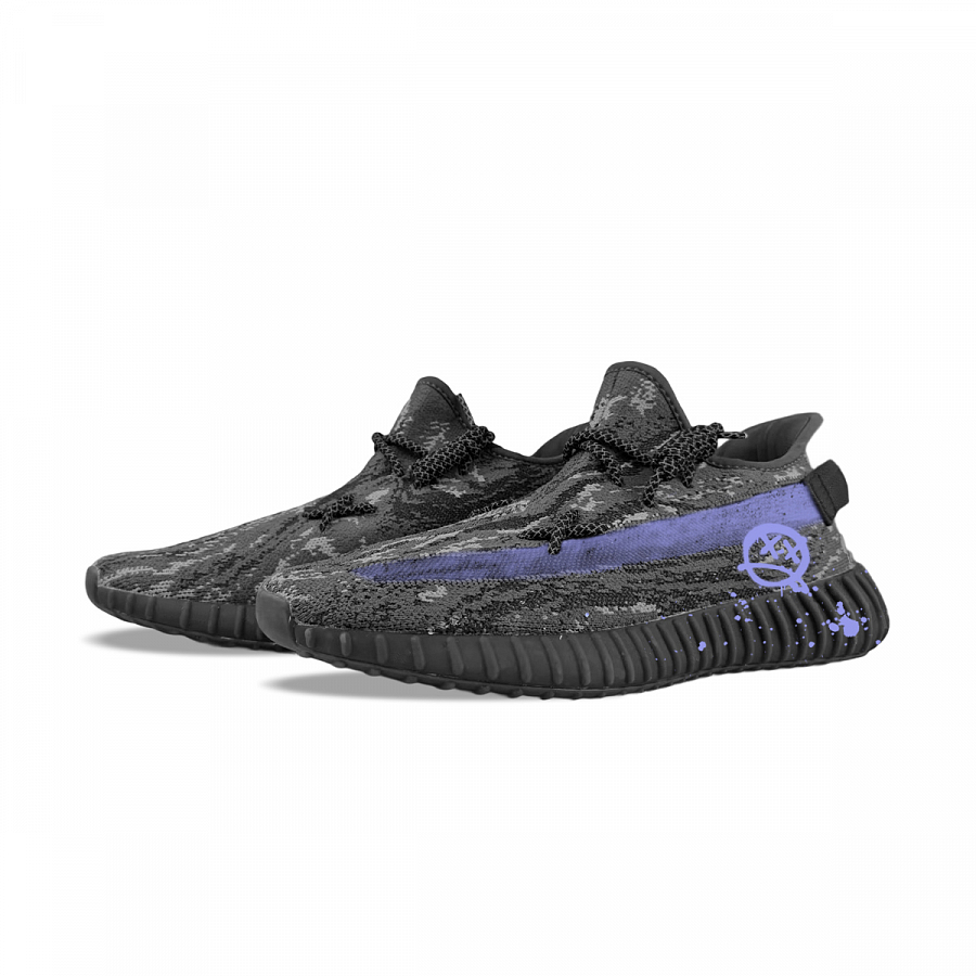 Adidas Originals Yeezy Boost 350 V2 Abrasion Resistant Low top Casual Shoes Unisex Black Purple купить в интернет-магазине Yoocart с быстрой доставкой по России.