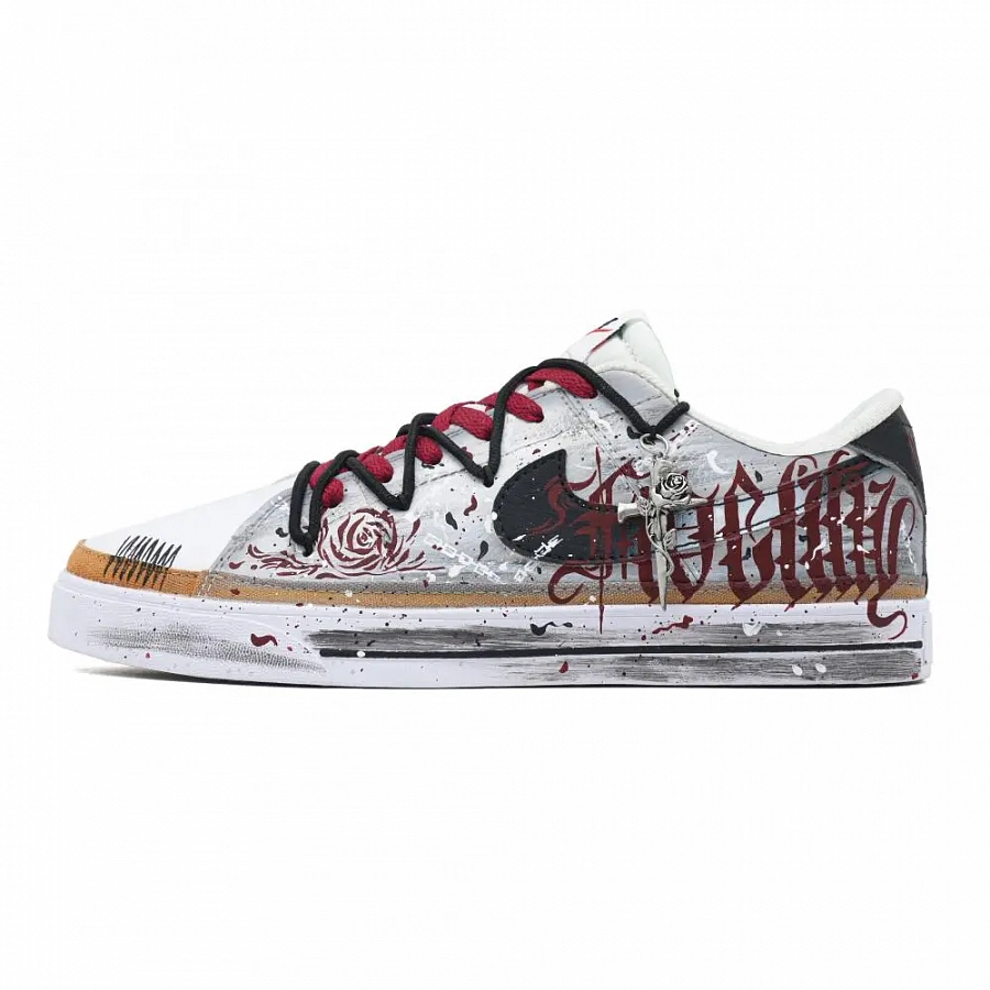 Nike Court Legacy Rose Vows Abrasion Resistant Low top Skateboard Shoes Unisex Black Red купить в интернет-магазине Yoocart с быстрой доставкой по России.