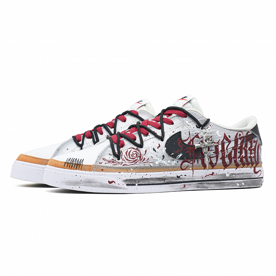 Nike Court Legacy Rose Vows Abrasion Resistant Low top Skateboard Shoes Unisex Black Red купить в интернет-магазине Yoocart с быстрой доставкой по России.