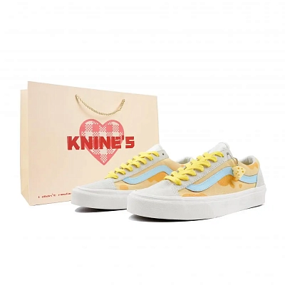 Vans Style 36 Low-Top Casual Skateboard Shoes Unisex White Blue Yellow