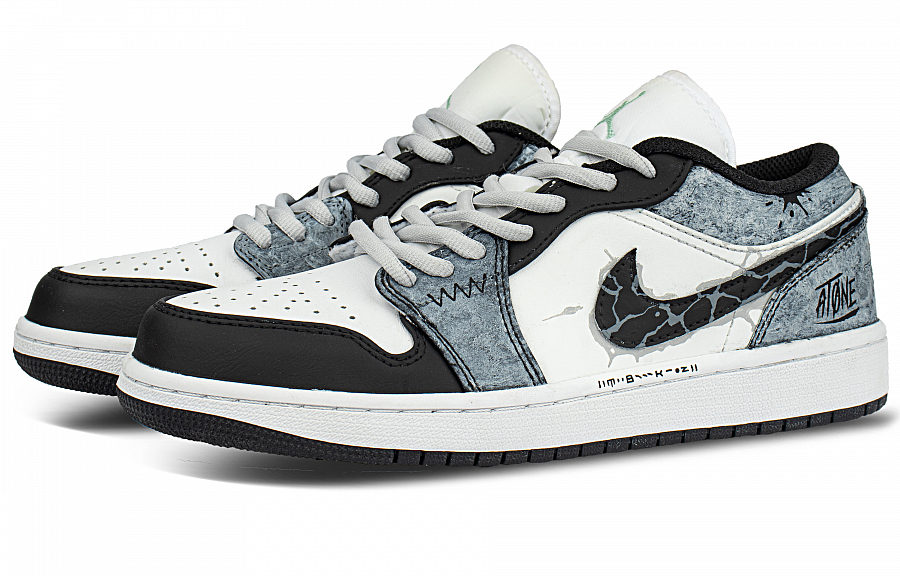 Jordan Air Jordan 1 Abrasion Resistant Low top Vintage Basketball Shoes Unisex Blue Black купить в интернет-магазине Yoocart с быстрой доставкой по России.