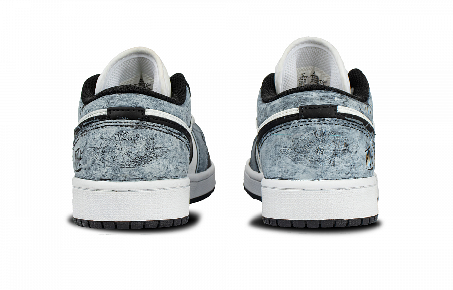 Jordan Air Jordan 1 Abrasion Resistant Low top Vintage Basketball Shoes Unisex Blue Black купить в интернет-магазине Yoocart с быстрой доставкой по России.