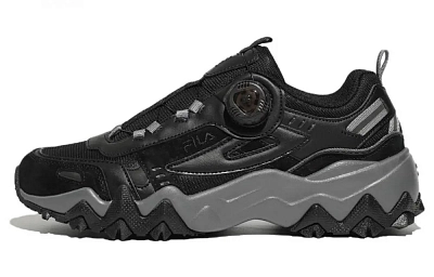 FILA Oakmont Tr Dial V2 Low Top Casual Shoes Unisex Black Gray Korean Style