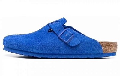 Birkenstock Boston Suede Leather 'Ultra Blue'