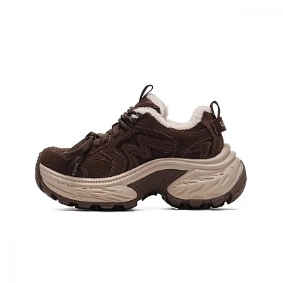 EBLAN Low Top Chunky Sneakers Women's Brown