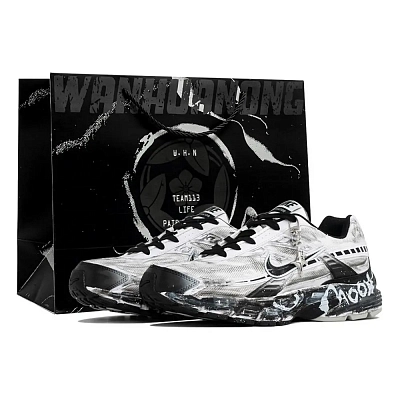 Nike Initiator Abrasion Resistant Low top Running Shoes Men's Black White Gray