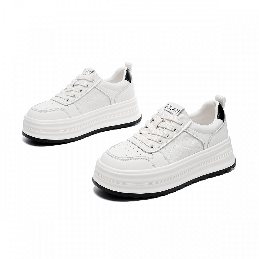 EBLAN Low-Top Skateboard Shoes Women's Beige Black купить в интернет-магазине Yoocart с быстрой доставкой по России.