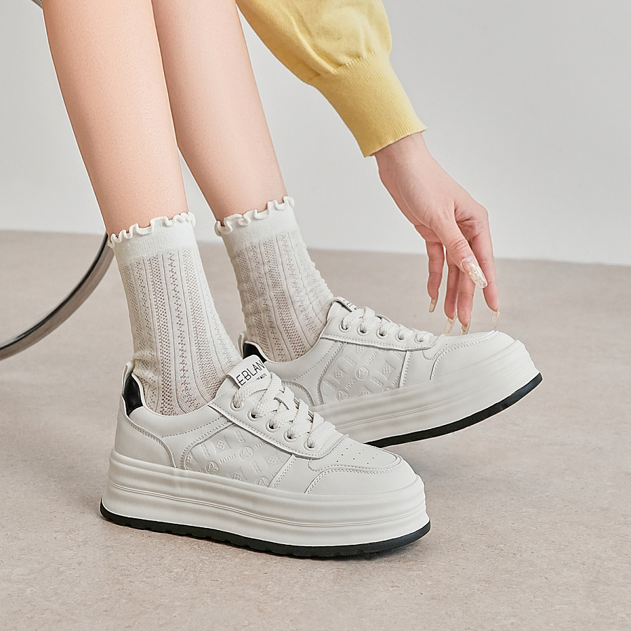 EBLAN Low-Top Skateboard Shoes Women's Beige Black купить в интернет-магазине Yoocart с быстрой доставкой по России.